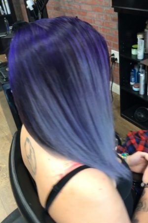 purple hair color Izzys Chair Salon Albuquerque